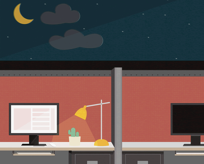 Office Space at night
